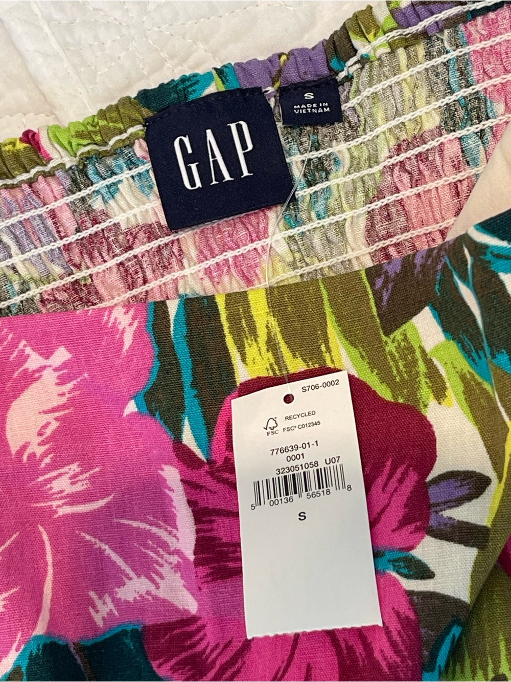 CLOSET CLOSEOUT SALE - GAP Tropical Floral Square-Neck Camisole Top - NWT - Picture 9 of 9